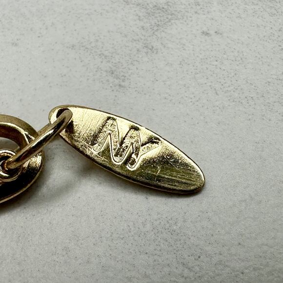 New York & Company Gold Tone and Light Pink Long Chain Link Necklace - Picture 4 of 10